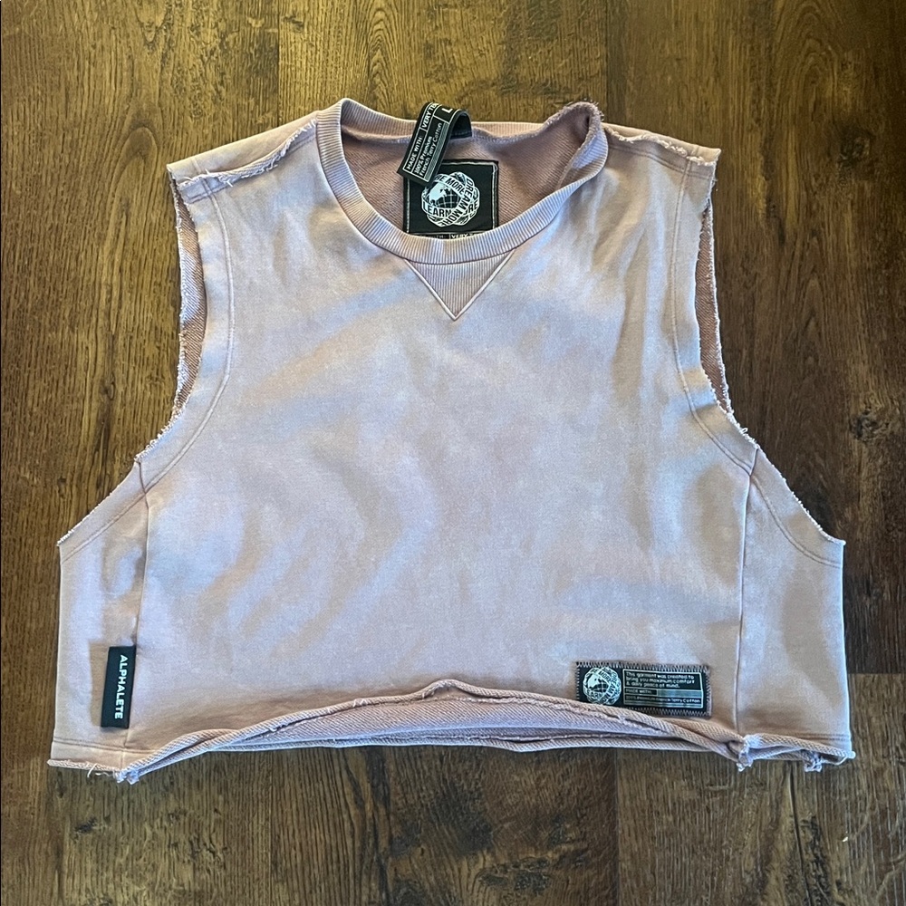Alphalete Dusty Mauve Cropped Muscle Tank